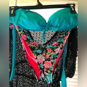 Bikini Flower/Sparkle Beach Set